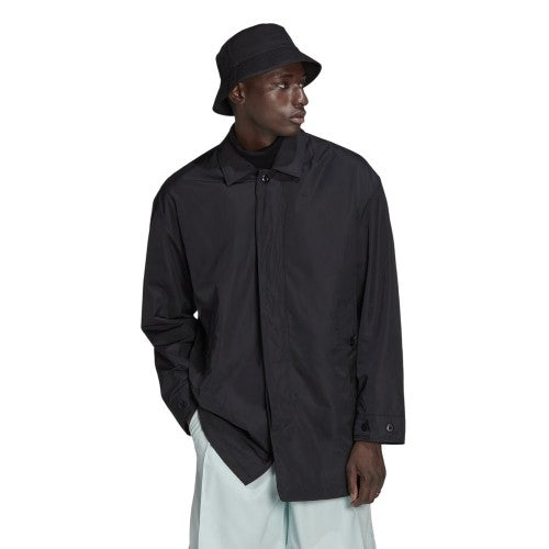Front - Adidas Mens Adicolor Contempo Recycled Polyester Snap-Front Jacket
