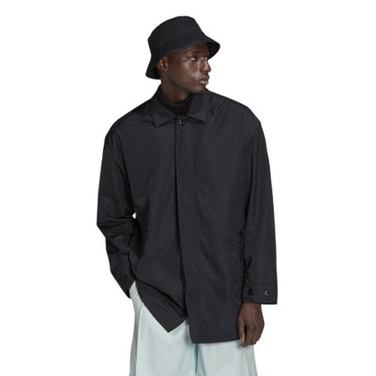 Front - Adidas Mens Adicolor Contempo Recycled Polyester Snap-Front Jacket