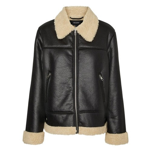 Front - Vero Moda Womens/Ladies Kay Pilot Style Relaxed Fit Jacket