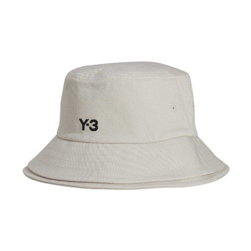 Front - Y-3 3 Stripes Cotton Twill Bucket Hat