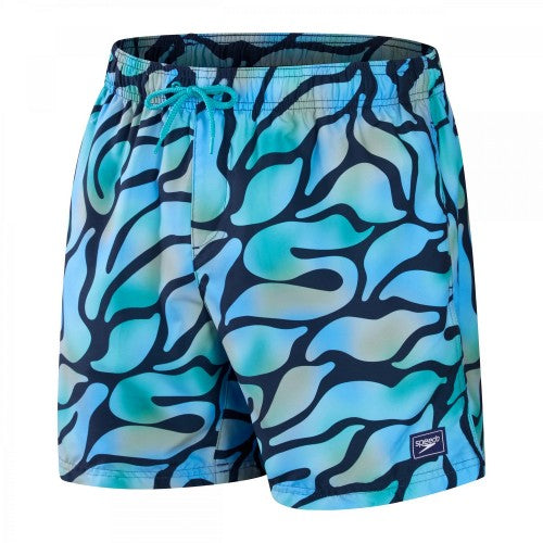 Front - Speedo Mens Leisure Digital Print Swim Shorts