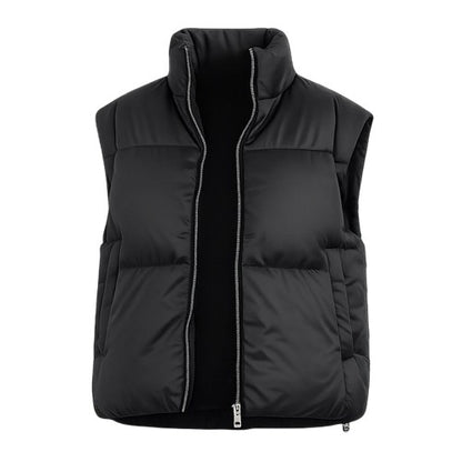 Front - Brave Soul Womens/Ladies Matte High-Neck Gilet