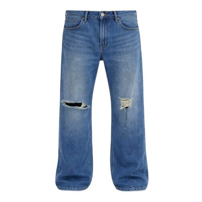 Front - Firetrap Mens Denim Ripped Jeans