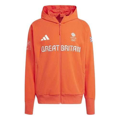 Front - Adidas Mens Z.N.E. Team GB Full Zip Hoodie