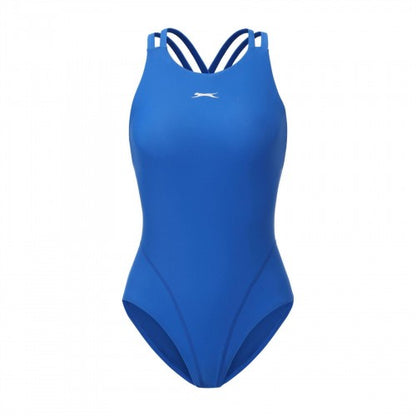 Front - Slazenger Womens/Ladies String-Back One Piece Swimsuit