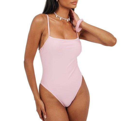Front - Brave Soul Womens/Ladies Plain One Piece Swimsuit