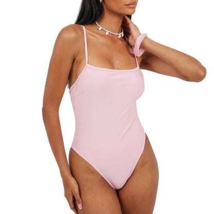 Front - Brave Soul Womens/Ladies Plain One Piece Swimsuit