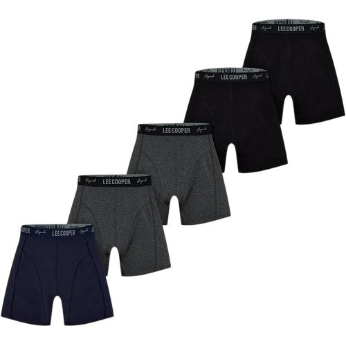 Front - Lee Cooper Mens Boxer Briefs (Pack of 5)