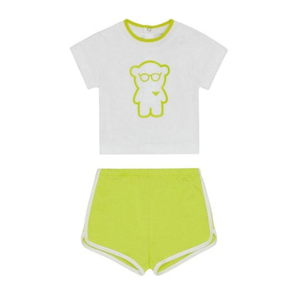 Front - Emporio Armani EA7 Baby Shirt And Shorts Set