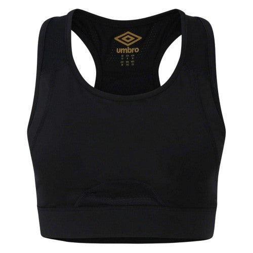 Front - Umbro Womens/Ladies Pro Cropped Training Sports Bra