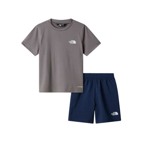 Front - The North Face Childrens/Kids 24/7 Shirt And Shorts Set