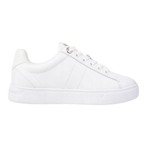 Front - Tommy Hilfiger Womens/Ladies Flat Court Trainers