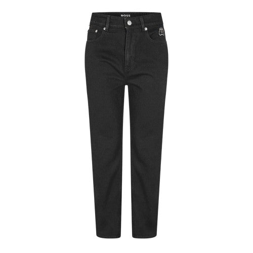 Front - Boss Womens/Ladies Denim Cropped Straight Jeans