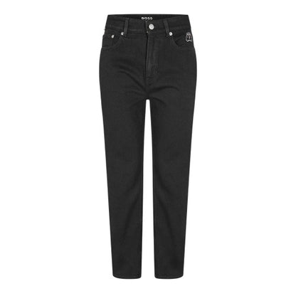 Front - Boss Womens/Ladies Denim Cropped Straight Jeans