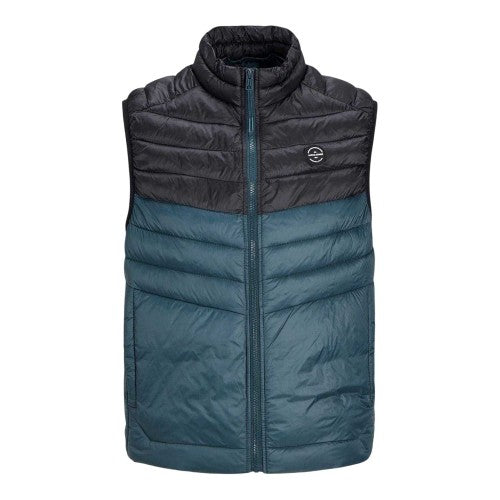 Front - Jack And Jones Mens Sprint Colour Block Logo Gilet
