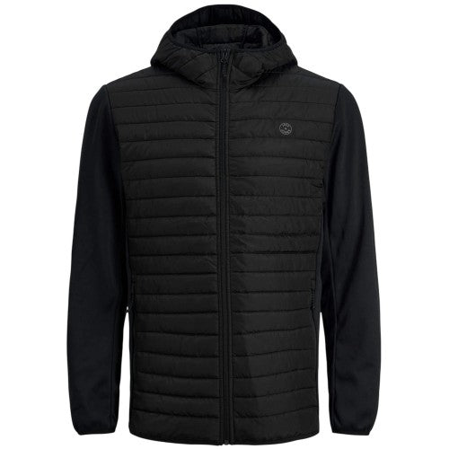Front - Jack And Jones Mens Quilted Plus Long-Sleeved Hybrid Jacket