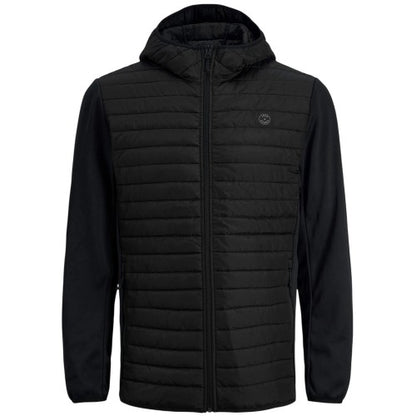 Front - Jack And Jones Mens Quilted Plus Long-Sleeved Hybrid Jacket