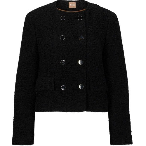 Front - Boss Womens/Ladies Textured Button Suit Jacket