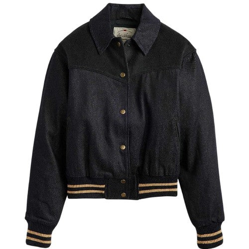 Front - Levis Womens/Ladies Lennox Snap-Front Varsity Jacket