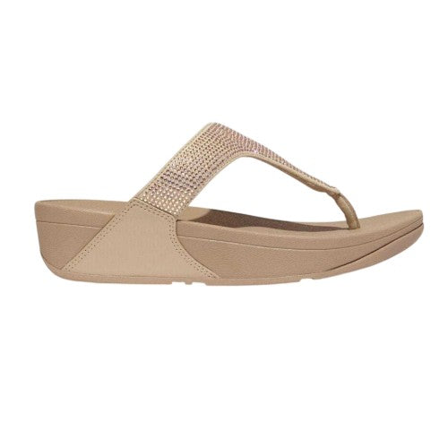 Front - Fit Flop Womens/Ladies Lulu Crystal Microfibre Casual Wedge Sandals