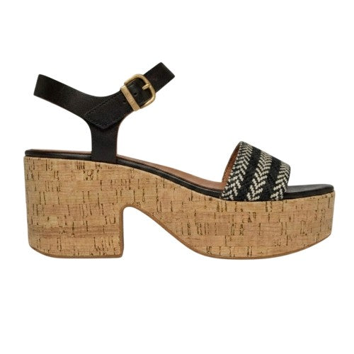 Front - FitFlop Womens/Ladies Eloise Leather Platform Sandals