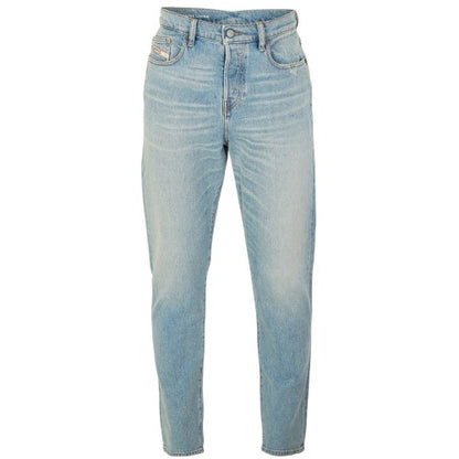 Front - Diesel Mens 1998 Washed Denim 5 Pockets Straight Leg Jeans