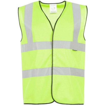 Front - Dunlop Mens Polyester High-Vis Safety Hi-Vis Vest