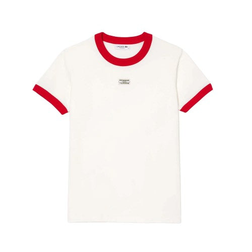 Front - Lacoste Womens/Ladies Cotton Slim Tennis T-Shirt
