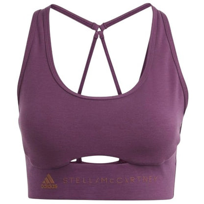 Front - Adidas Womens/Ladies Stella McCartney TrueStrength Cut Out Medium Impact Sports Bra