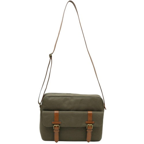 Front - Firetrap Waxed Canvas Messenger Bag