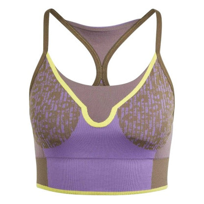 Front - Adidas Womens/Ladies Stella McCartney TrueStrength Leopard Print Medium Support Sports Bra