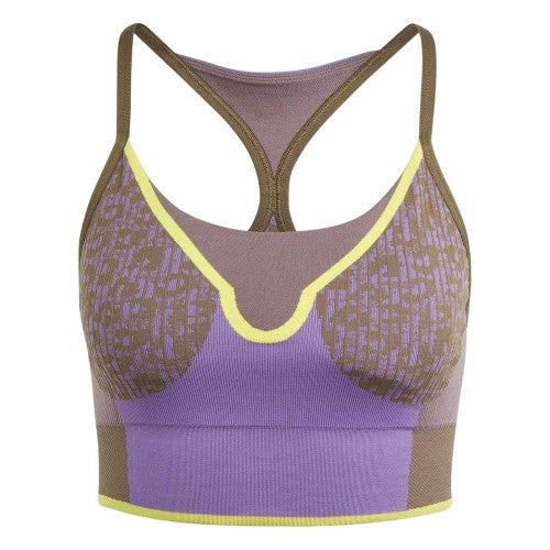 Front - Adidas Womens/Ladies Stella McCartney TrueStrength Leopard Print Medium Support Sports Bra