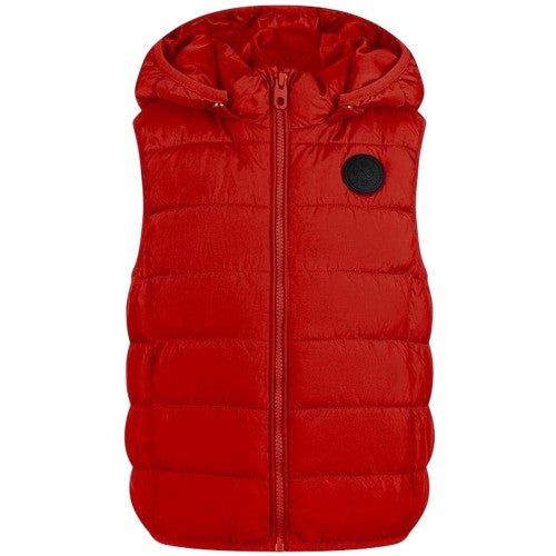 Front - Minoti Childrens/Kids Quilted Hooded Gilet