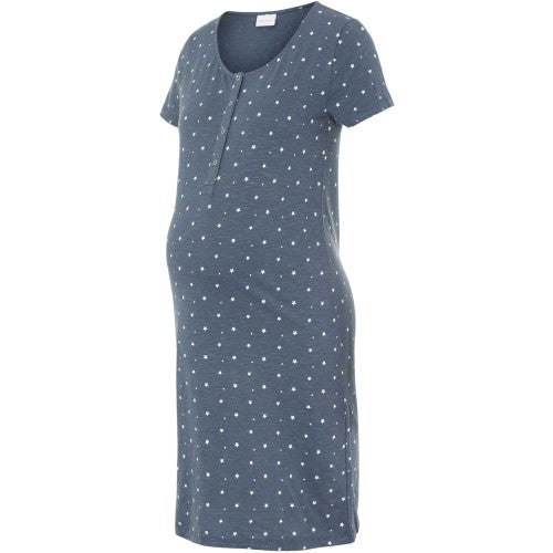 Front - Mamalicious Womens/Ladies Stars Jersey Maternity Nightdress