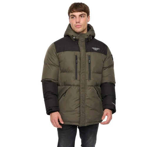 Front - Crosshatch Mens Polyester Puffer Jacket
