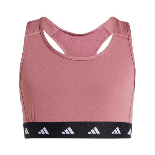 Front - Adidas Girls PrimeLift Low Impact Sports Bra