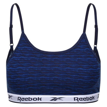 Front - Reebok Womens/Ladies Berry Zebra Print Bralette
