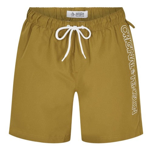 Front - Original Penguin Mens Logo Swim Shorts