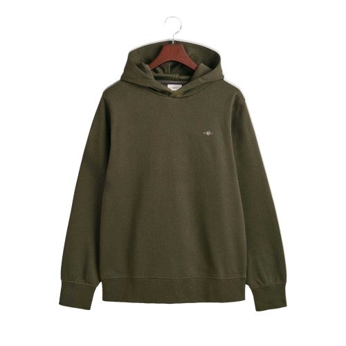 Front - Gant Mens Archive Shield Embroidered Hoodie