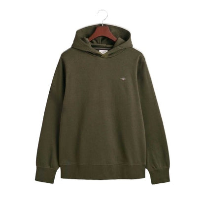 Front - Gant Mens Archive Shield Embroidered Hoodie