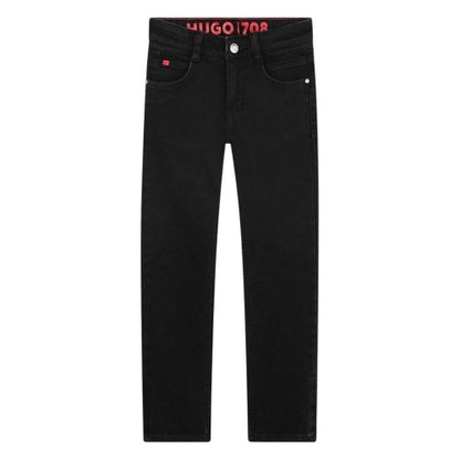 Front - Hugo Childrens/Kids Denim 5 Pockets Straight Leg Jeans