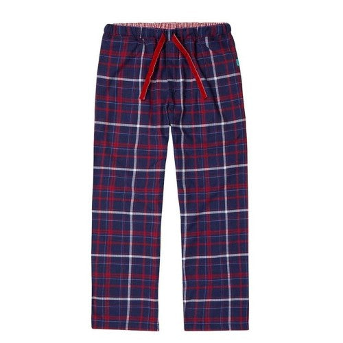 Front - Loungers Mens Organic Cotton Tartan Lounge Pants