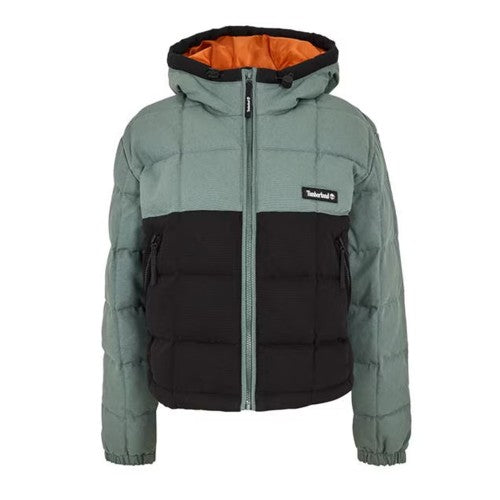 Front - Timberland Womens/Ladies Hooded Cropped Puffer Jacket