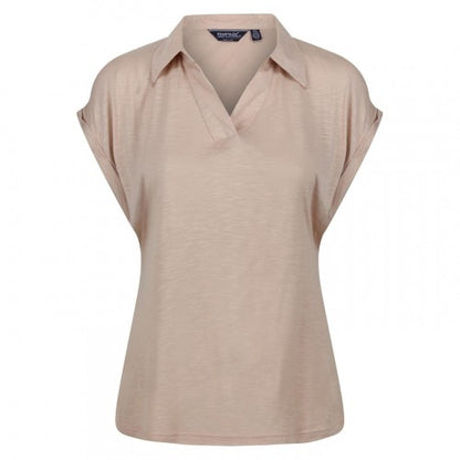 Front - Regatta Womens/Ladies Plain V Neck Short-Sleeved Polo Shirt
