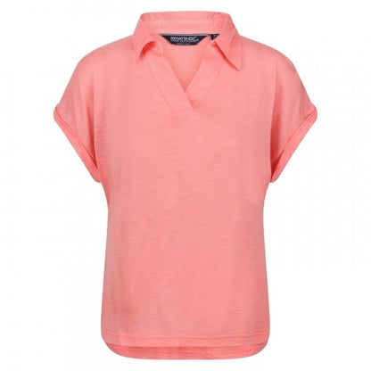 Front - Regatta Womens/Ladies Plain V Neck Polo Shirt