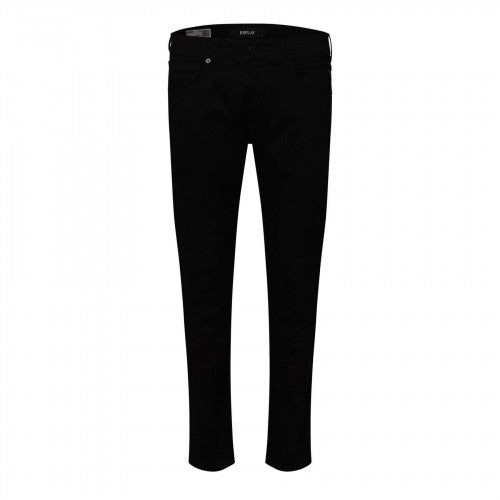 Front - Replay Mens Plain Straight Jeans