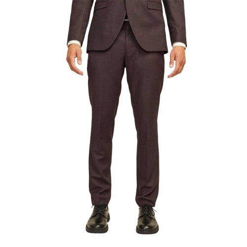 Front - Jack And Jones Mens Solaris Straight Leg Slim Formal Trousers