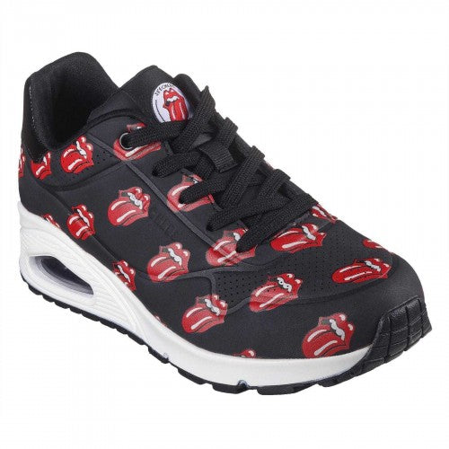 Front - The Rolling Stones Womens/Ladies Repeat Logo Trainers