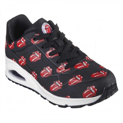 Front - The Rolling Stones Womens/Ladies Repeat Logo Trainers