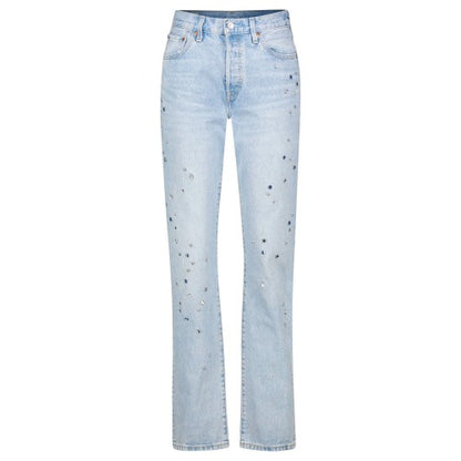 Front - Levis Womens/Ladies 501 Diamante Jeans